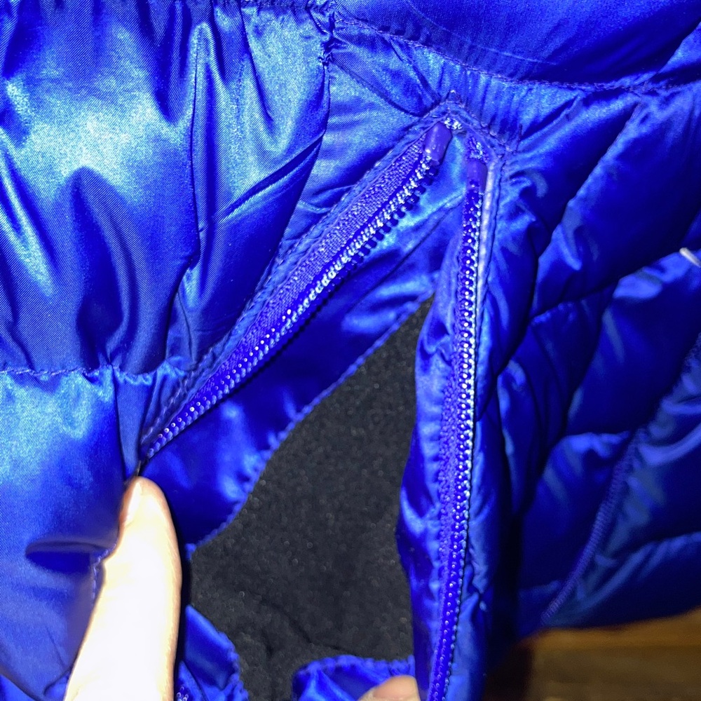 Women Lane Bryant purple blue hooded down puffer coat size 22/24 - Picture 4 of 10